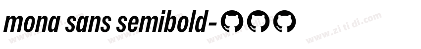 mona sans semibold字体转换